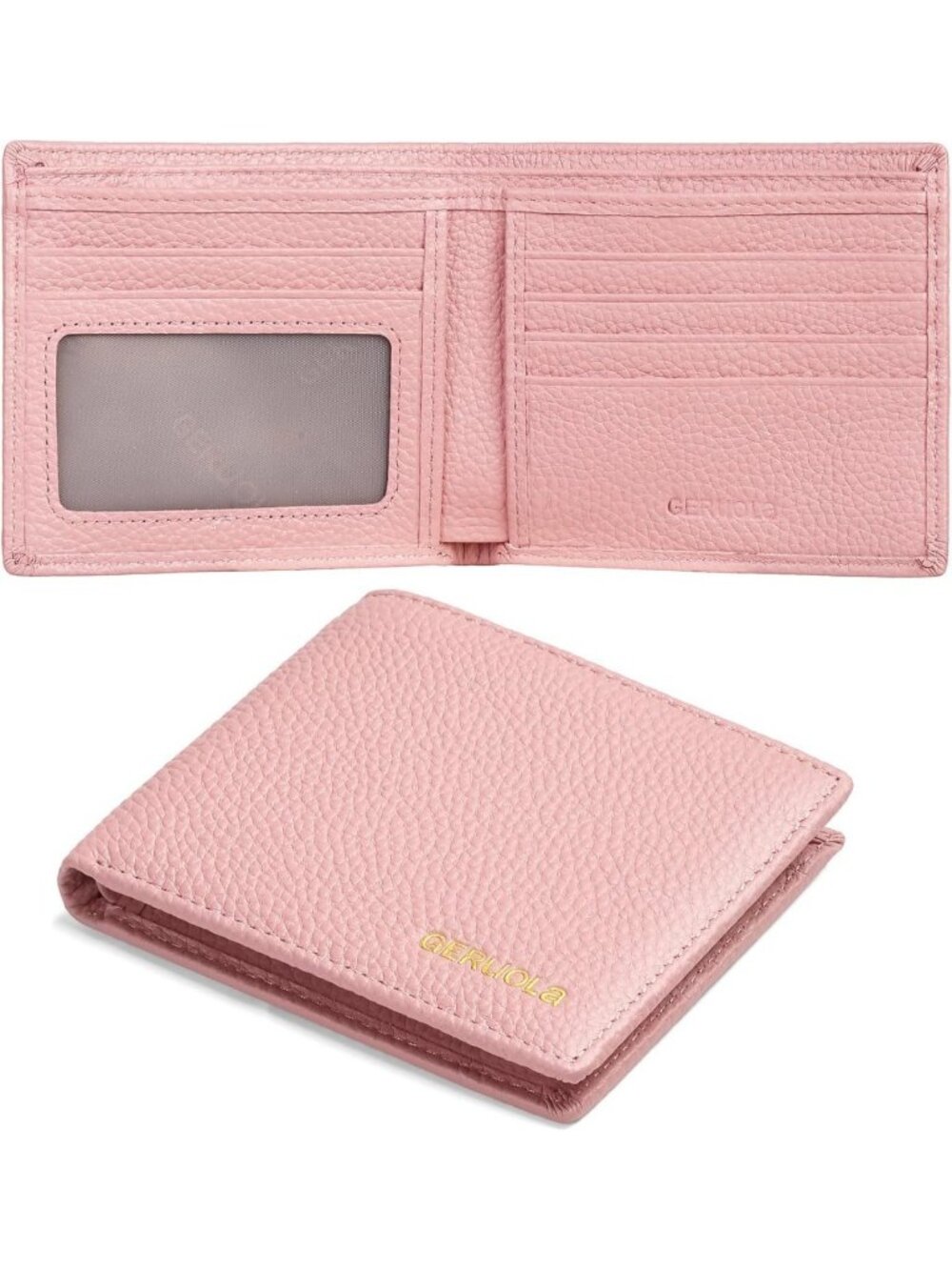 Ultra Slim RFID Wallet for Women - Tiny Leather Bifold Pocket Short Wallet